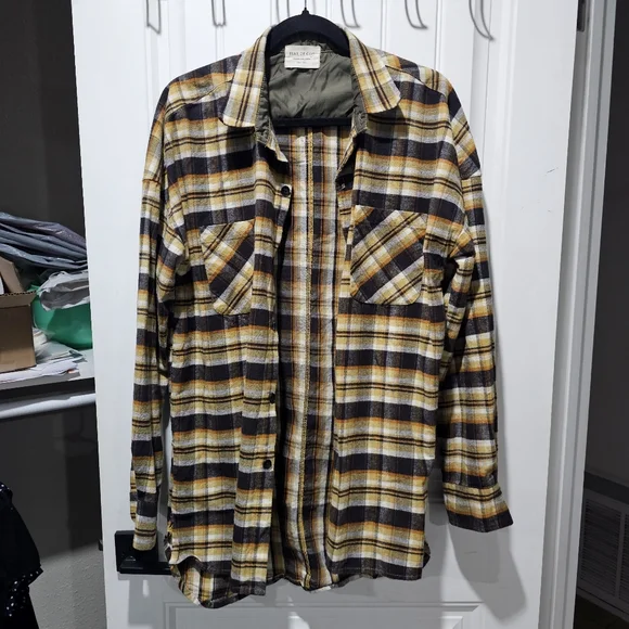 Men’s FEAR OF GOD Plaid Button Down Shirt - Large - Picture 1 of 6